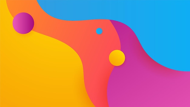 modern colorful abstract background with geometric shapes lines and waves
