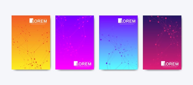 Modern colorful bright abstract gradient line pattern background cover design Trendy vector template for web brochure leaflet flyer cover banner poster Cool gradients Vivid vibrant color