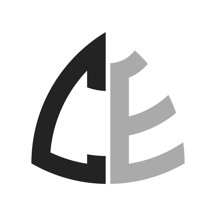 Vector modern creative ce logo design letter ce icon for any business and company