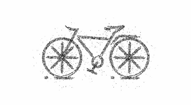 modern cycling particle drawing, vector illustration.