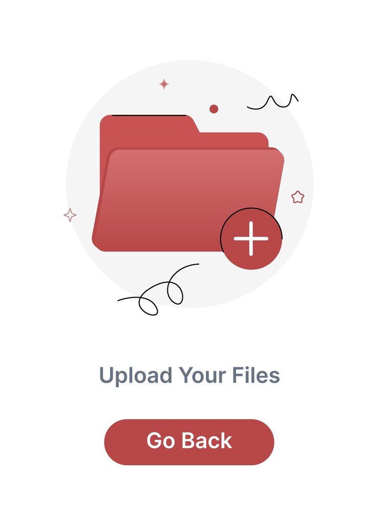 Vector modern design concept of upload your files