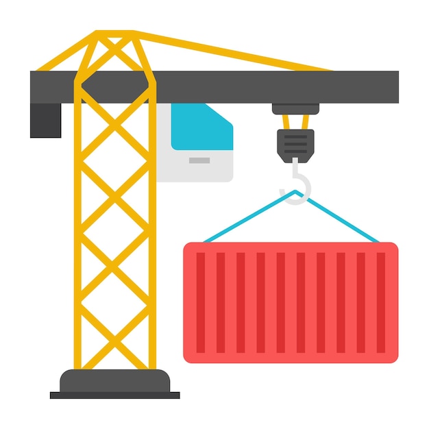 Modern design icon of container lifting