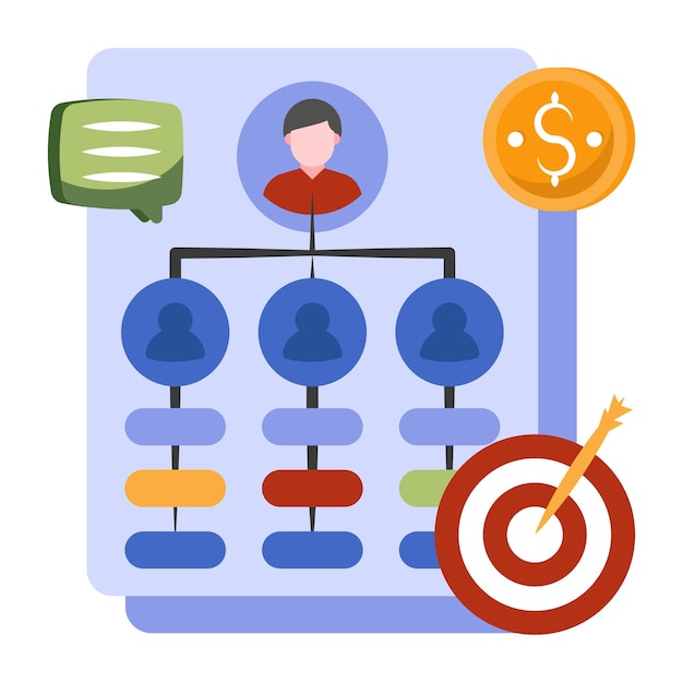 Modern design icon of employee hierarchy