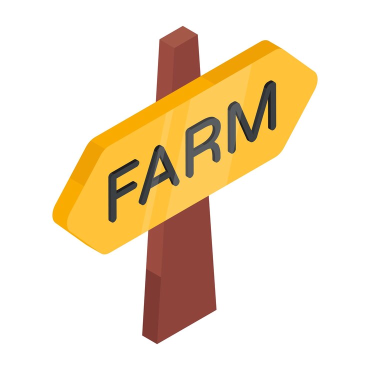 Vector modern design icon of farm board