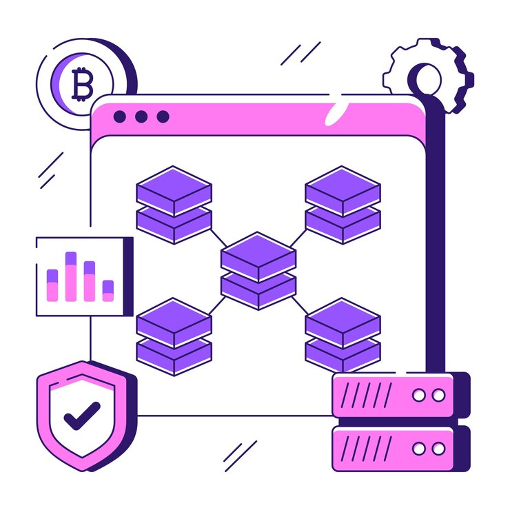 Vector modern design illustration of big data