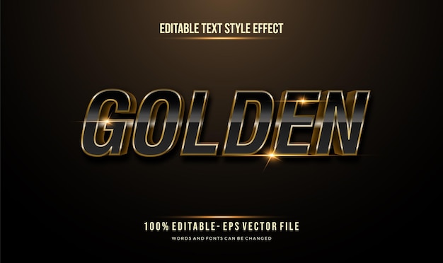 Modern editable text style Gold effect  . Editable font style.