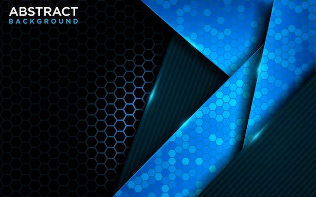 Modern Futuristic Dark Navy Background Combined with Shinny Blue Element Graphic Design Element