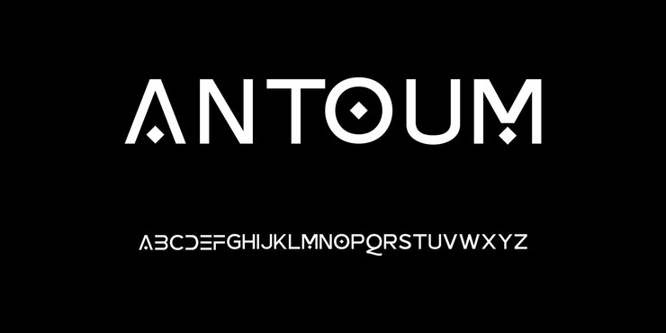 Vector modern futuristic typeface display font vector