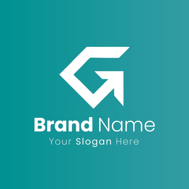 Modern G Letter Geometric Arrow Logo Design for Business and Startup