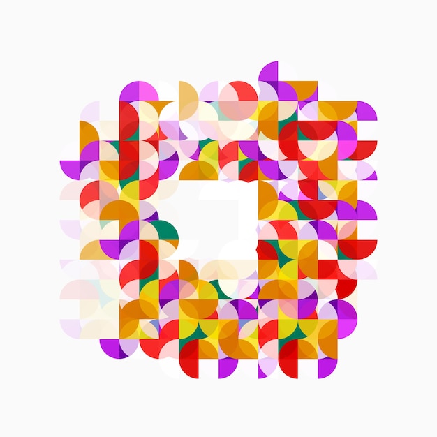 Modern geometric abstract background circles on white Vector template background for workflow layout diagram number options or web design