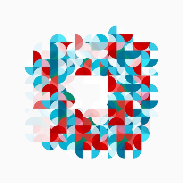 Modern geometric abstract background circles on white Vector template background for workflow layout diagram number options or web design