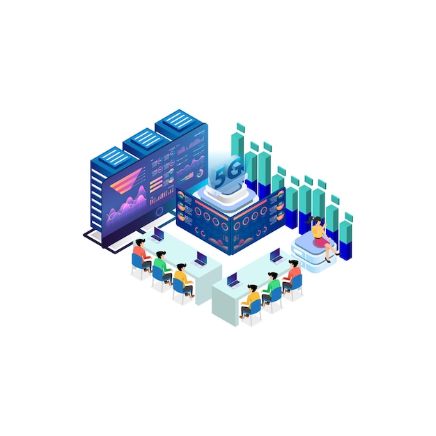 modern isometric internet speed technology for the development of  communication technology