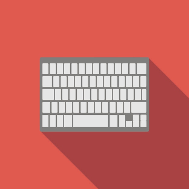 modern keyboard flat icon for web and mobile devices