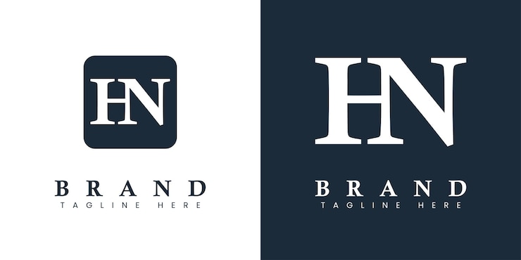 Vector modern letter hn logo suitable for any business or identity with hn or nh initials