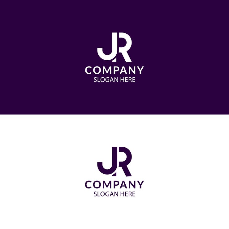 Vector modern letter mark j r logo design template