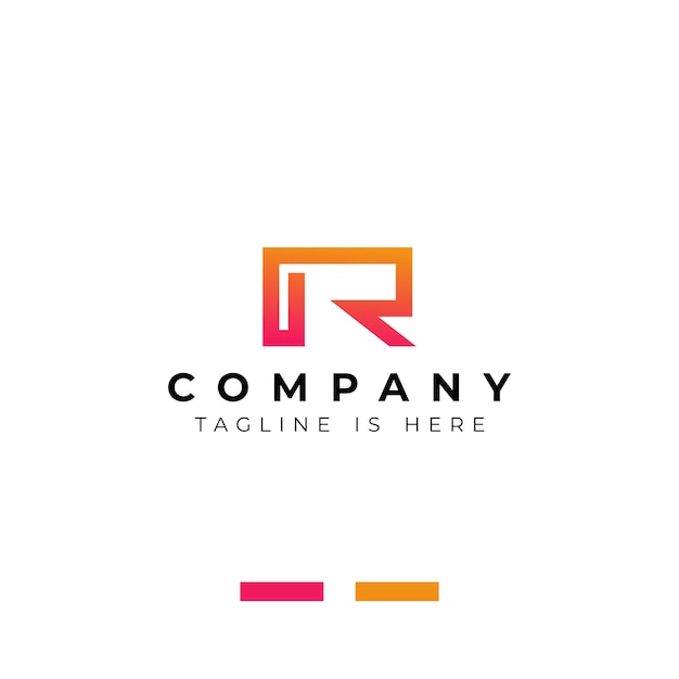 Modern letter r logo design logo template