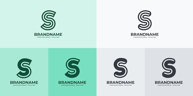 Modern Letter S Logo Set Suitable for business with S or SS initials