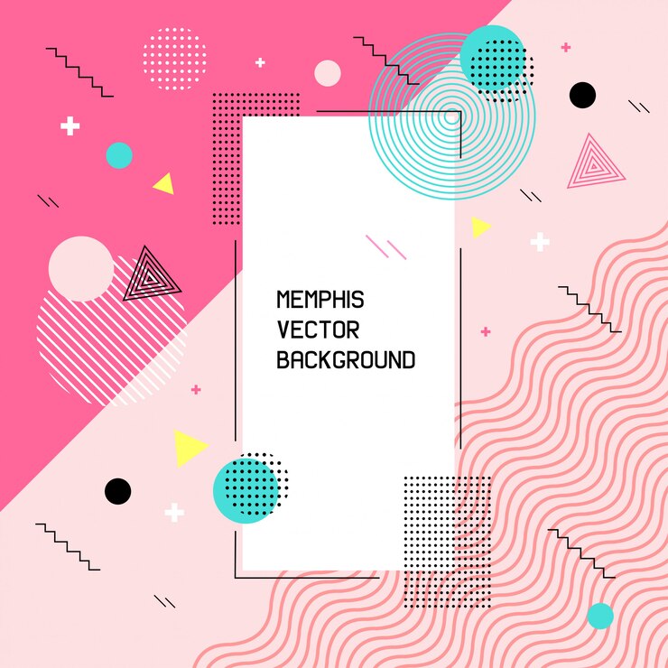 Modern memphis vector background