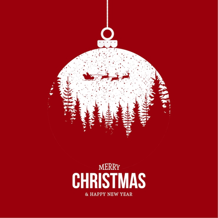 Vector modern merry christmas background with modern design