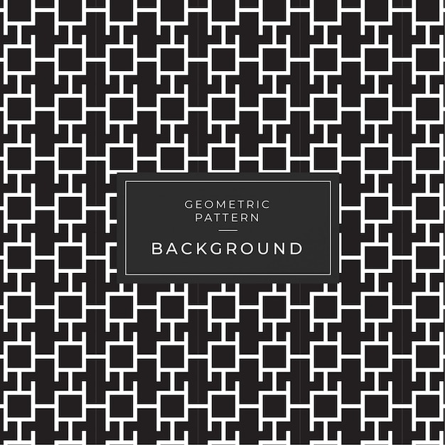 Modern Monochrome Geometric Seamless Pattern Background Deco
