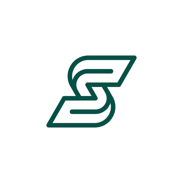 Vector modern outline letter s logo