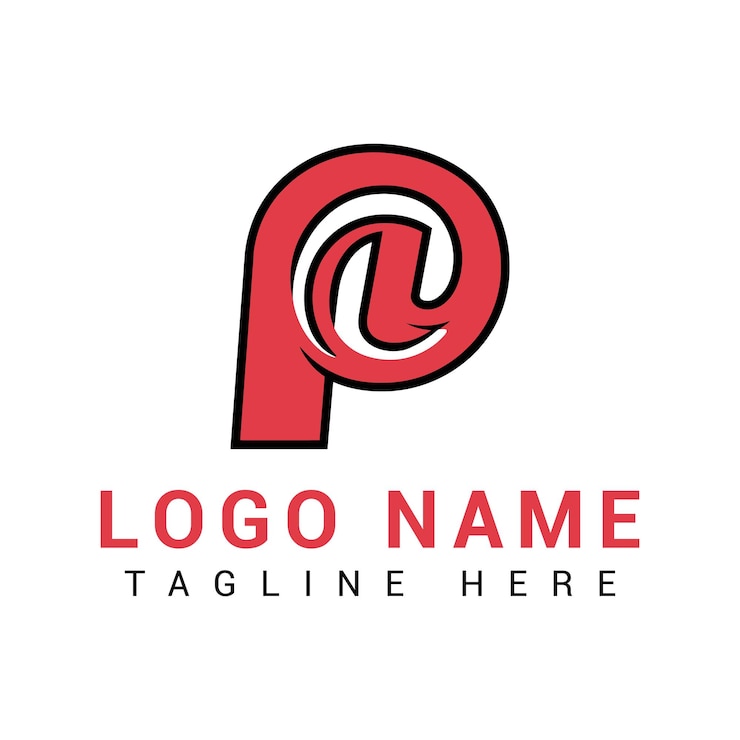 Vector modern p letter initial vintage logo template