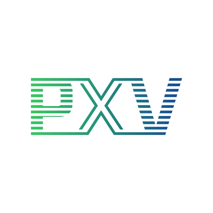 Vector modern pxv logo design letter pxv minimalist professional and versatile branding icon for business identity