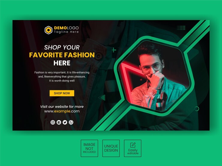 Vector modern simple web banner template