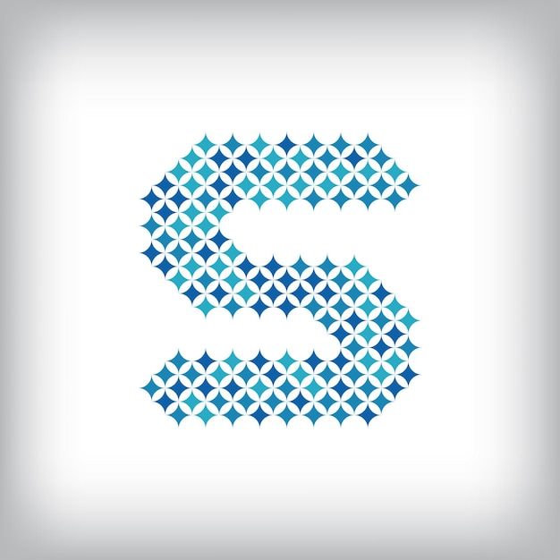 Modern star letter S logo All numbers are in line strip form Alphabet character and letters