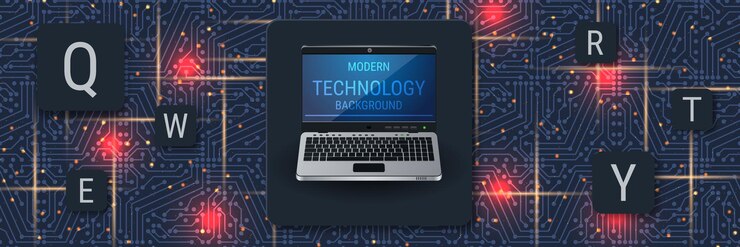 Vector modern technology style vector banner design template