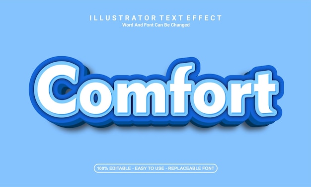 Modern text effect design comfort