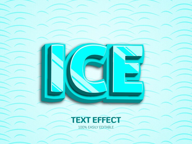 Modern text effect. editable font style