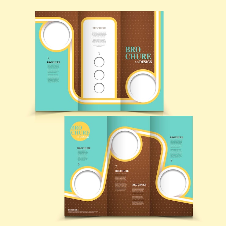 Vector modern trifold brochure design