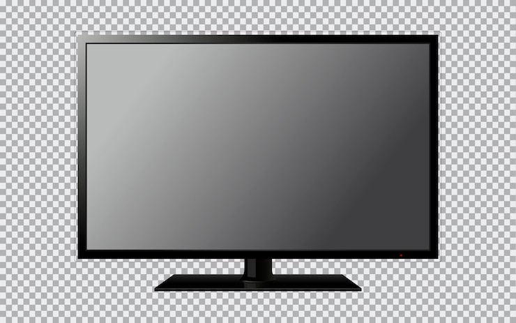 Vector modern tv with blank screen isolated