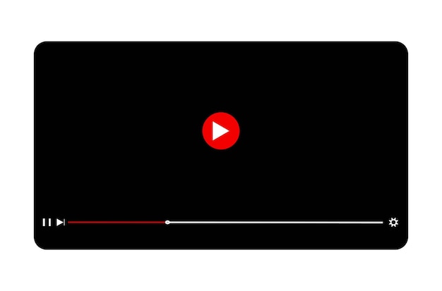 modern video player design template for web and mobile apps vector illustration