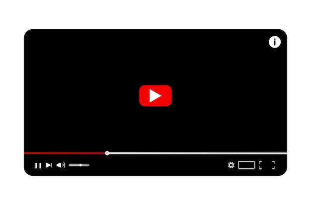 modern video player design template for web and mobile apps vector illustration