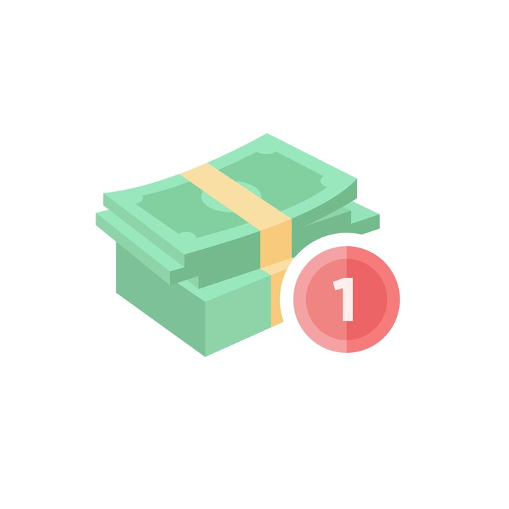 money icon in flat design