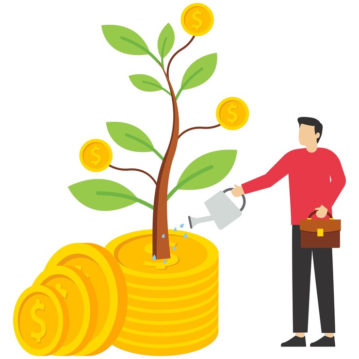 money investment concept idea to generate more income finance business asset management account