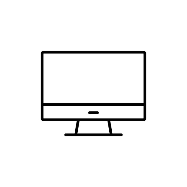 Monitor icon logo set vector