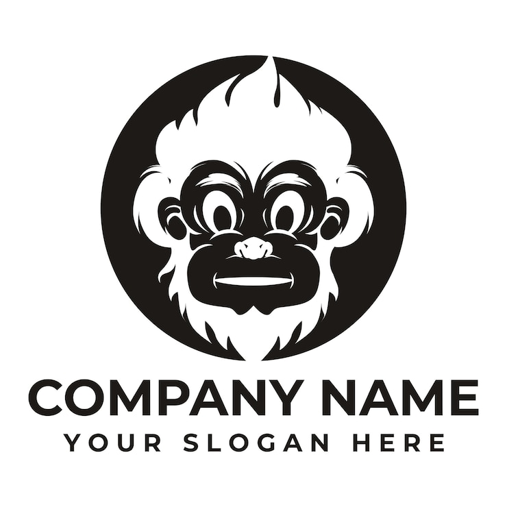 Vector monkey vector illustration design icon logo