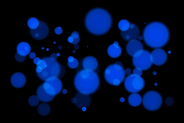 Monochrome bokeh background with soft white glowing circles on black backdrop Elegant light blur effect for abstract minimal or digital vector design and overlays