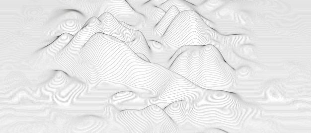 monochrome sound line waves abstract background . distorted line shapes on white background.
