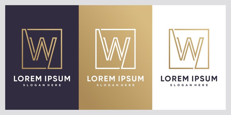 Vector monogram initial w logo design with creative modern concept