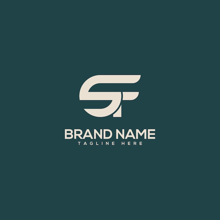 Vector monogram professional unique letter sf fs logo design template initials business logo