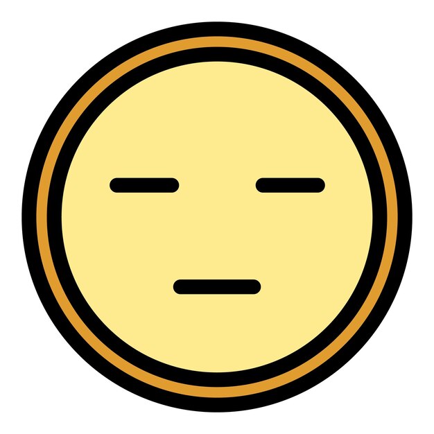 Mood customer icon outline vector Satisfaction level Smile feedback color flat