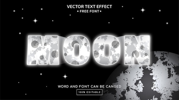Moon editable text effect
