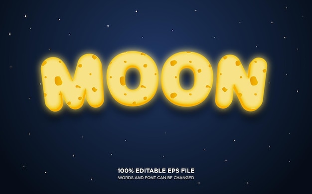 Moon text style effect