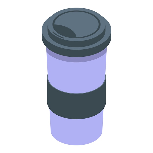 Morning coffee cup icon Isometric of morning coffee cup vector icon for web design isolated on white background