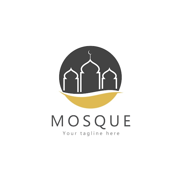 mosque logo template design vector emblem concept design creative symbol icon