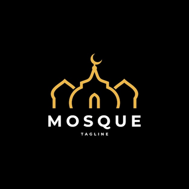 mosque moslem logo vector design